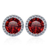 Moissanite Stud Earrings 0.8ct D Color 925 Sterling Silver 18K White Gold