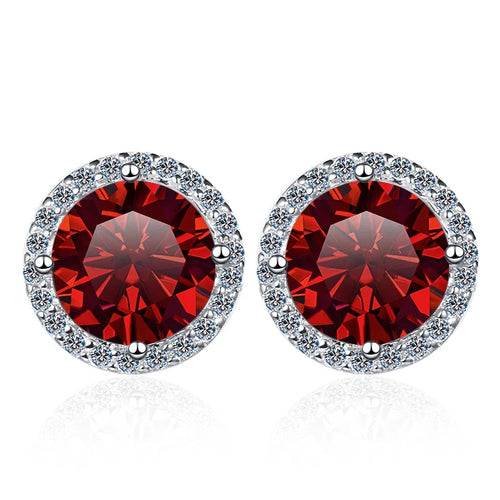 Moissanite Stud Earrings 0.8ct D Color 925 Sterling Silver 18K White Gold