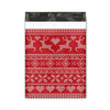Red Reindeer Poly Mailers Size 10x13 Christmas Sweater Design Shipping Bags