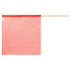Red Warning Flag - Vinyl Mesh on Wooden Dowel 2 PACK | RWFX2