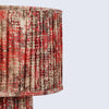 Crimson Mosaic Fabric-Covered Paper Mache Table Lamp – 20.7"H x 13.7"W