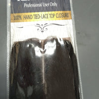 Remy Blue Lace Top Yaki 10" Closure Color 1B Hair Extension