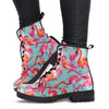 Flamingo Flock Leather Boots