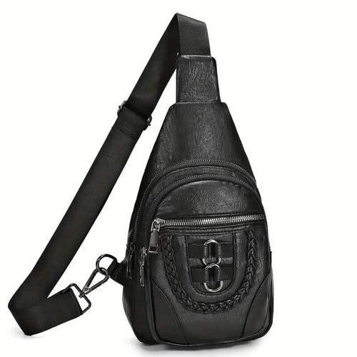 Retro PU Leather Crossbody Bag
