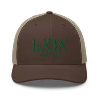LXIX GOLF CLUB LXIX GOLF CLUB Curve Logo Trucker Cap - Green Logo
