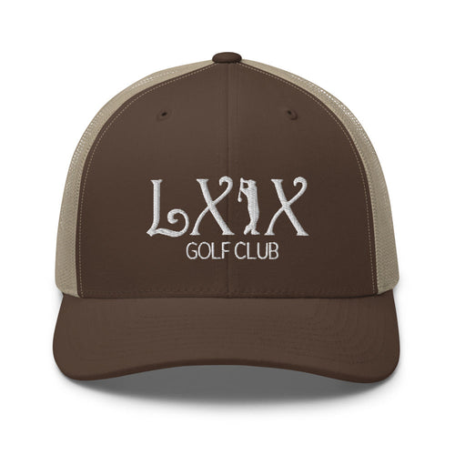 LXIX GOLF CLUB LXIX GOLF CLUB Curve Logo Trucker Cap - White Logo