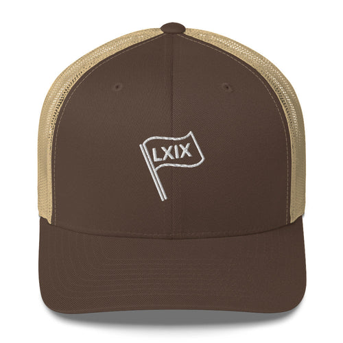 LXIX GOLF CLUB LXIX GOLF CLUB LXIX Flag Trucker Cap