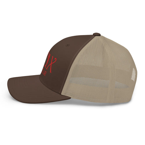 LXIX GOLF CLUB LXIX GOLF CLUB Curve Logo Trucker Cap - Red Logo