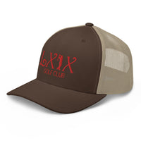 LXIX GOLF CLUB LXIX GOLF CLUB Curve Logo Trucker Cap - Red Logo