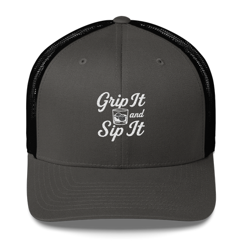 Grip It and Sip It Trucker Hat – Classic Golf Style with a Twist LXIX GOLF CLUB