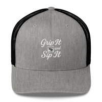 Grip It and Sip It Trucker Hat – Classic Golf Style with a Twist LXIX GOLF CLUB