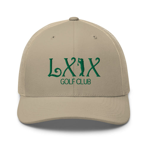 LXIX GOLF CLUB LXIX GOLF CLUB Curve Logo Trucker Cap - Green Logo