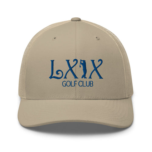 LXIX GOLF CLUB LXIX GOLF CLUB Curve Logo Trucker Cap - Blue Logo