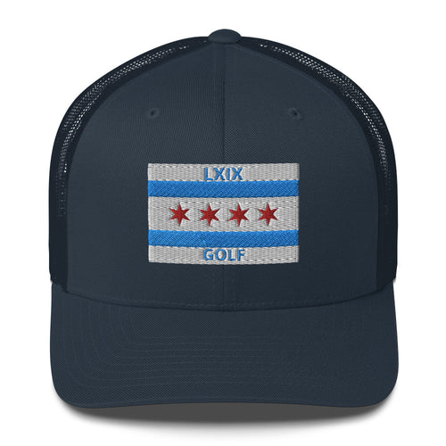 LXIX GOLF CLUB LXIX GOLF CLUB Chicago Flag Trucker Cap