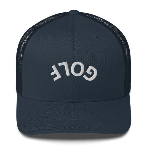 Upside Down Golf Arch Trucker Cap LXIX GOLF CLUB