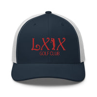 LXIX GOLF CLUB LXIX GOLF CLUB Curve Logo Trucker Cap - Red Logo