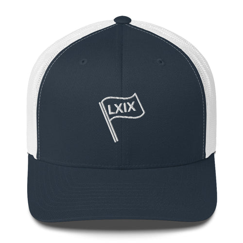 LXIX GOLF CLUB LXIX GOLF CLUB LXIX Flag Trucker Cap