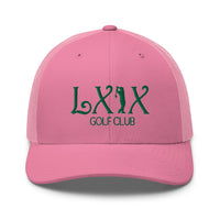 LXIX GOLF CLUB LXIX GOLF CLUB Curve Logo Trucker Cap - Green Logo
