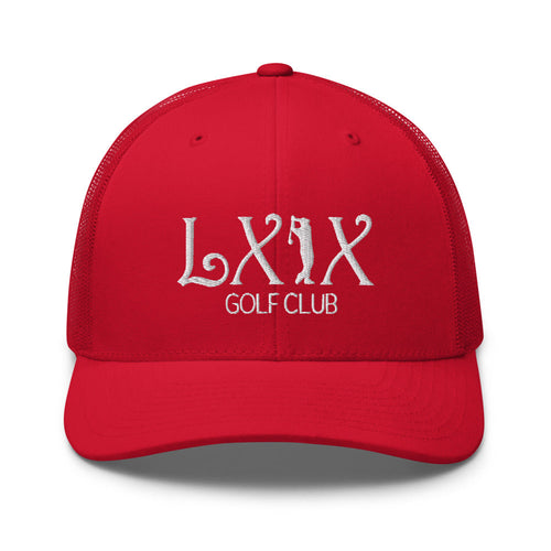 LXIX GOLF CLUB LXIX GOLF CLUB Curve Logo Trucker Cap - White Logo