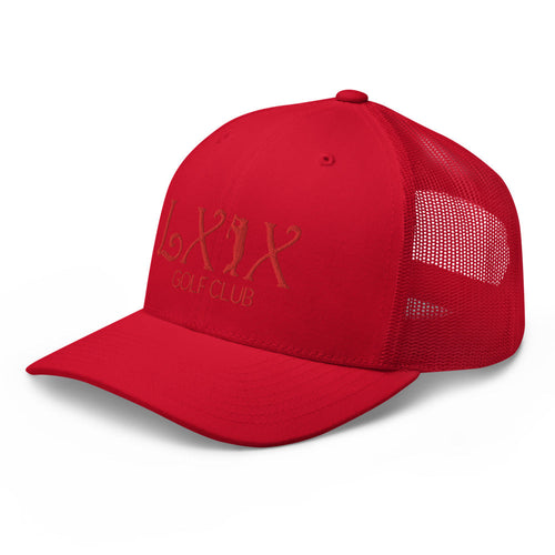 LXIX GOLF CLUB LXIX GOLF CLUB Curve Logo Trucker Cap - Red Logo