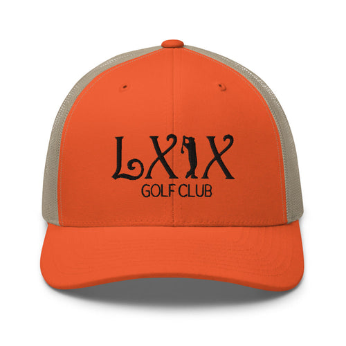 LXIX GOLF CLUB LXIX GOLF CLUB Curve Logo Trucker Cap - Black Logo