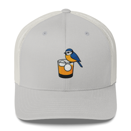 Birdie Juice Golf Hat – Trucker Cap for Golfers (Silver/Charcoal/Green) LXIX GOLF CLUB