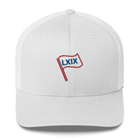LXIX GOLF CLUB LXIX GOLF CLUB Red White and Blue Trucker Cap