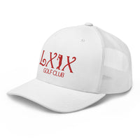 LXIX GOLF CLUB LXIX GOLF CLUB Curve Logo Trucker Cap - Red Logo