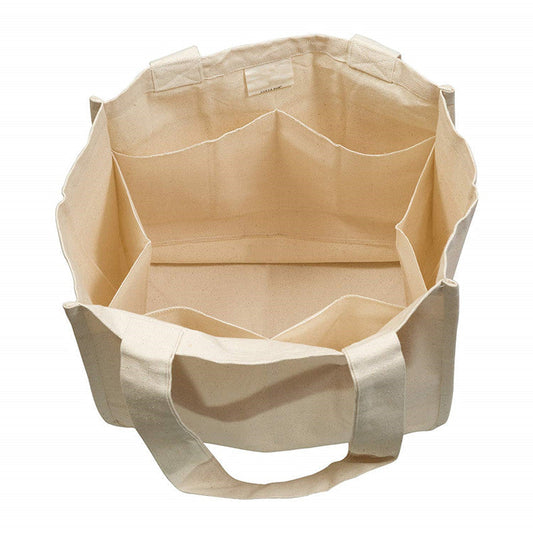Reusable Organic Cotton Mesh Tote Bag With 6 Internal Sleeves - Produce Grocery