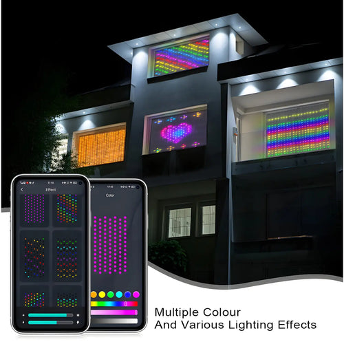 RGB Smart String Lights for Curtain & Party Decor with App Control