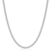 Rhodium Filled High Polish Finish Bismark Chain 20''