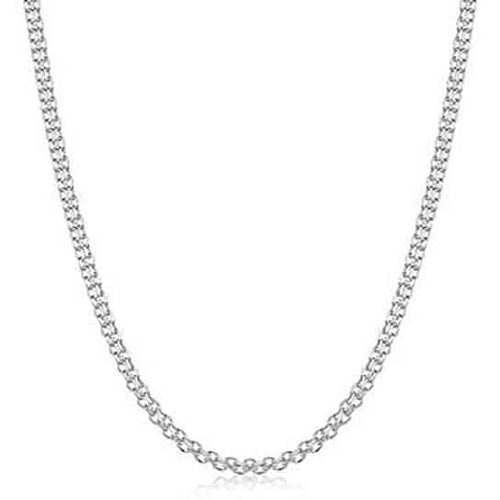 Rhodium Filled High Polish Finish Bismark Chain 20''