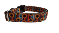 Sunflower Stripes Nylon Dog Collar