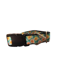 Flower Rows Nylon Dog Collar