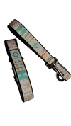 White and Gold Tribal Nylon Dog Collar