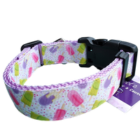 Popsicles Lavender Nylon Dog Collar MD, LG, XL, Leash