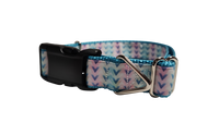 Pastel Tribal V Pattern Nylon Dog Collar