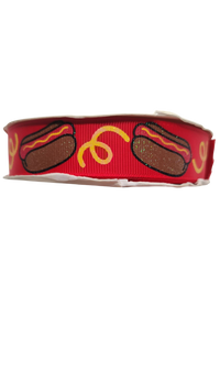 Hot Dogs Nylon Dog Collar