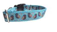 Striped Winged Bird Nylon Dog Collar