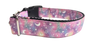 Pink Galaxy Moon and Stars Nylon Dog Collar