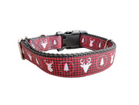 Deer Heads and Trees Nylon Dog Collar