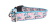 Butterflies and Roses Nylon Dog Collar