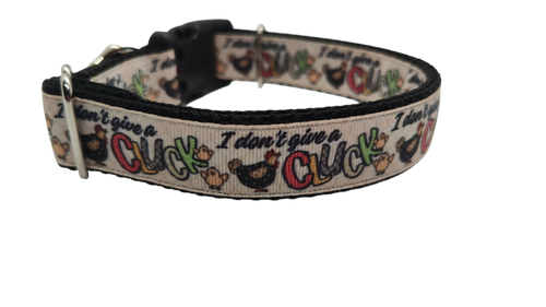 Don't Give A Cluck Nylon Dog Collar