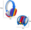 Wireless Bluetooth Headphones Silicone Fidget Bubble Pop Built-in Mic On-Ear Stereo Headset for Smartphone Tablet Computer