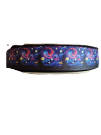 Purple Galaxy Nylon Dog Collar