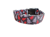 Red And Black Gingham Trees Nylon Dog Collar