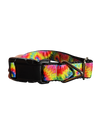 Rainbow Tie-Dye Nylon Dog Collar