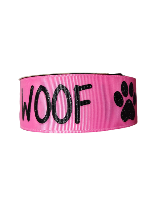 1.5" Wide Woof Nylon Dog Collar