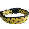 Bees On Yellow Nylon Dog Collar