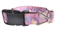 Pink Galaxy Moon and Stars Nylon Dog Collar